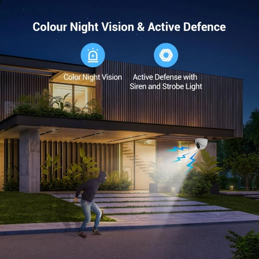 EZVIZ H4 is a versatile security camera providing reliable indoor and outdoor surveillance. It delivers clear 4MP video, AI human/vehicle detection, night vision, two-way audio, and weatherproof protection for complete home coverage - Ezviz - Image 11