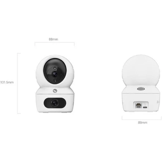كاميرا EZVIZ H7c Dual بدبل عدسة تمنحك رؤية واسعة وواضحة، مع حركة بان وتلت، كشف حركة ذكي، وتتبع تلقائي. تدعم الواي فاي والمراقبة عبر الهاتف لتوفير حماية كاملة للمنزل 24/7 - إزفيز - Image 3