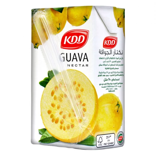 عصير الجوافة 250 مل، مشروب استوائي لذيذ ومنعش مصنوع من الجوافة الطبيعية، غني بالفيتامينات ومناسب لجميع الأعمار من كي دي دي عصير الجوافة 250 مل، مشروب استوائي لذيذ ومنعش مصنوع من الجوافة الطبيعية، غني بالفيتامينات ومناسب لجميع الأعمار من كي دي دي
