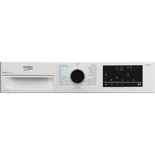 مجفف ملابس بيكو B5T68253W بسعة 8 كجم بتقنية المضخة الحرارية وتقنية OptiSense وتصميم حلة AquaWave لتجفيف لطيف، لون أبيض، سعة كبيرة للأحمال الكبيرة. - بيكو - Image 2
