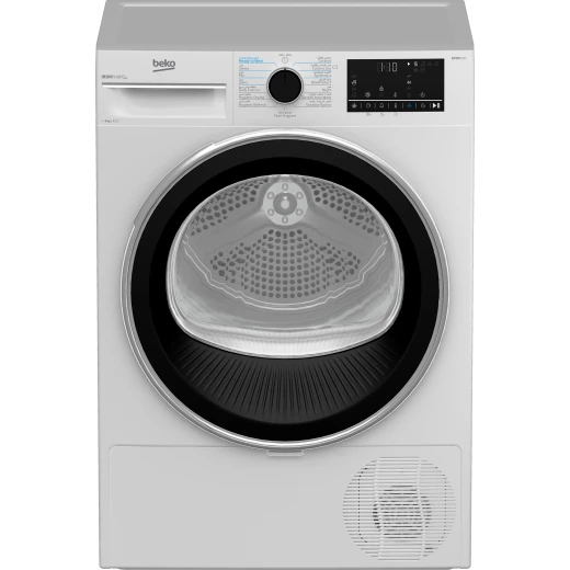 مجفف ملابس بيكو B5T68253W بسعة 8 كجم بتقنية المضخة الحرارية وتقنية OptiSense وتصميم حلة AquaWave لتجفيف لطيف، لون أبيض، سعة كبيرة للأحمال الكبيرة. مجفف ملابس بيكو B5T68253W بسعة 8 كجم بتقنية المضخة الحرارية وتقنية OptiSense وتصميم حلة AquaWave لتجفيف لطيف، لون أبيض، سعة كبيرة للأحمال الكبيرة.