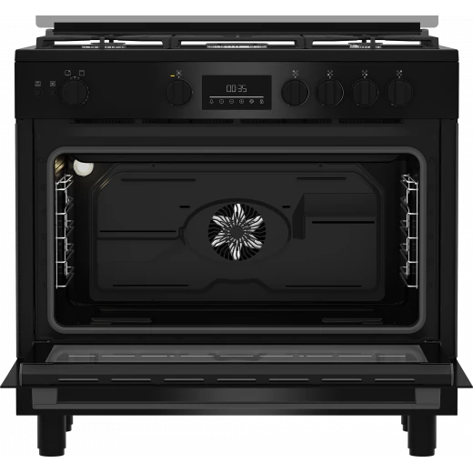 فرن غاز قائم بذاته من بيكو BGGR 11225 GB، 90 سم، أسود، مع فرن بمروحة - بيكو - Image 6