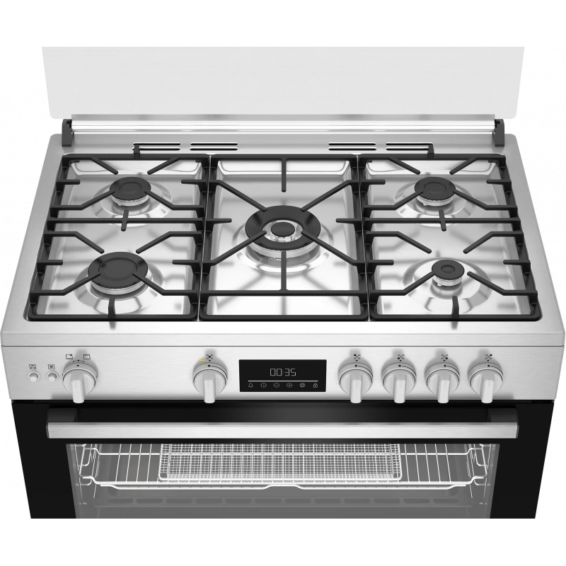 Beko BGGR 11225 GXA 90cm Full Safety Digital Cooker with 2 Fan Air Fryer and Cast Iron Holders | Kitchen | Kitchen Appliances | Ovens Beko BGGR 11225 GXA 90cm Full Safety Digital Cooker with 2 Fan Air Fryer and Cast Iron Holders | Kitchen | Kitchen Appliances | Ovens