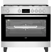 Beko BGGR 11225 GXA 90cm Full Safety Digital Cooker with 2 Fan Air Fryer and Cast Iron Holders