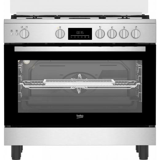 Beko BGGR 11225 GXA 90cm Full Safety Digital Cooker with 2 Fan Air Fryer and Cast Iron Holders Beko BGGR 11225 GXA 90cm Full Safety Digital Cooker with 2 Fan Air Fryer and Cast Iron Holders