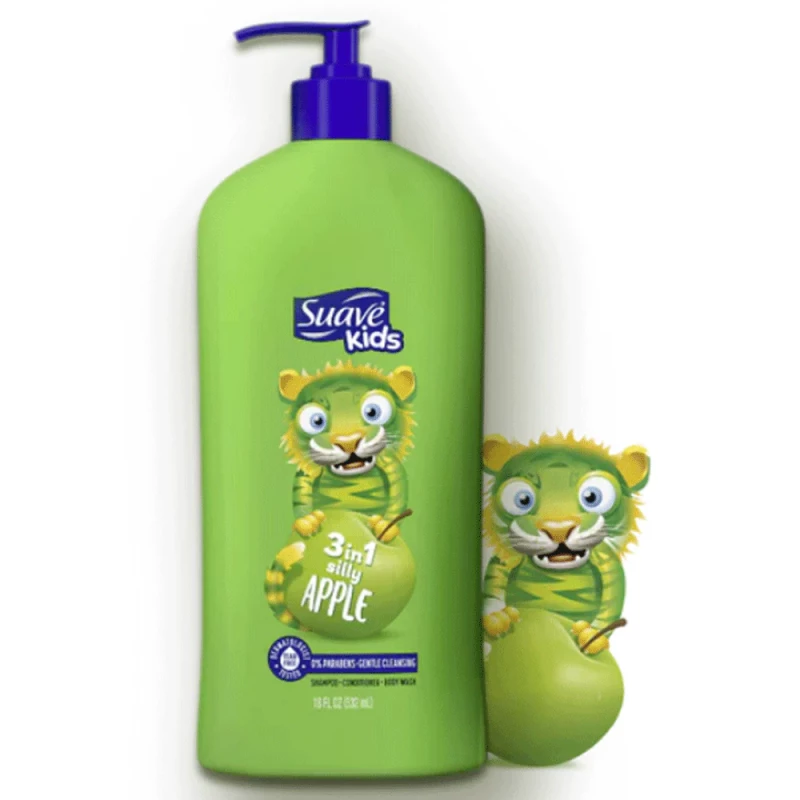 Suave Kids Silly Apple 3-in-1 Shampoo, Conditioner & Body Wash 700ml - Suave Kids
