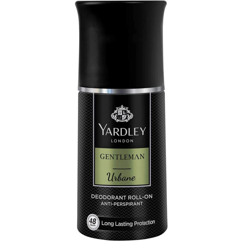Yardley London Gentleman Urbane Roll On Deodorant For Men 50ml Clear Formula Long Lasting Protection Against Odor and Sweat Fresh Fragrance Everyday Use - Yardley London