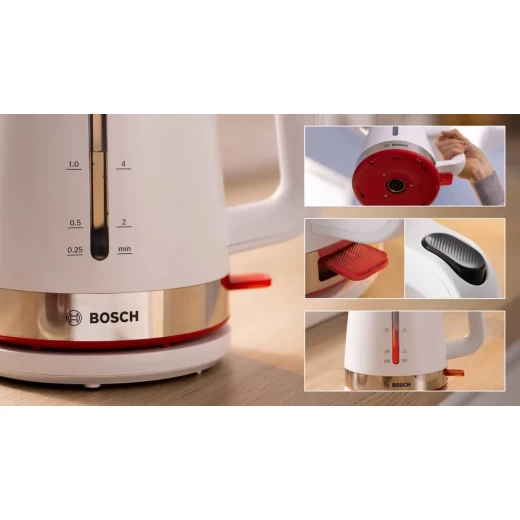 Bosch MyMoment 1.7 Liter Electric Kettle White, Fast Boiling, Auto Shut-Off - BOSCH - Image 3