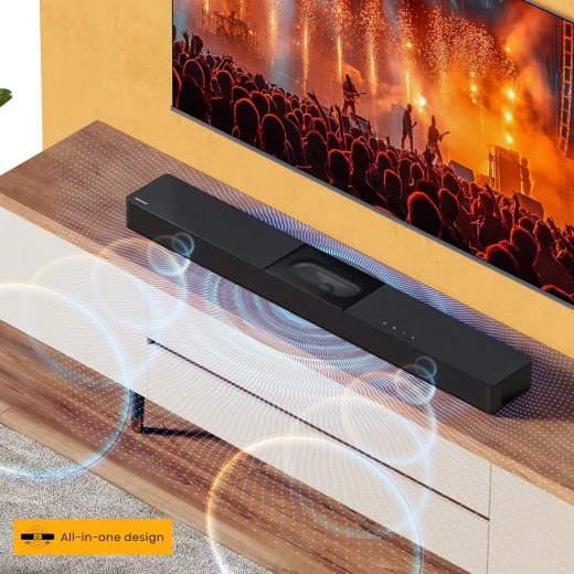 شريط صوت هايسنس HS2000 2.1 قناة مع DTS Virtual:X، 240 واط أسود - هيسنس - Image 4