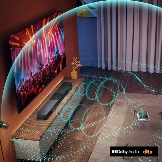 شريط صوت هايسنس HS2000 2.1 قناة مع DTS Virtual:X، 240 واط أسود - هيسنس - Image 7
