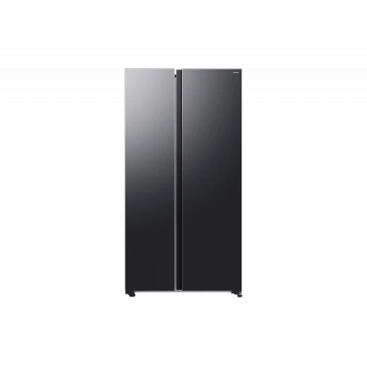 Samsung Bespoke AI SBS Refrigerator Black Glossy 647L, Family Hub, Smart Cooling, Energy Efficient Design, Modern Kitchen Appliance Samsung Bespoke AI SBS Refrigerator Black Glossy 647L, Family Hub, Smart Cooling, Energy Efficient Design, Modern Kitchen Appliance