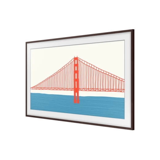 تلفزيون سامسونج The Frame مقاس 65 بوصة بتقنية QLED بدقة 4K ذكي مع إطار بني قابل للتخصيص، وضع الفن، ومستشعر الحركة، مثالي للترفيه المنزلي الأنيق - سامسونج - Image 2