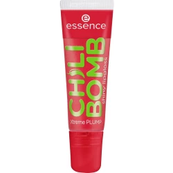 Essence Chili Bomb Lip Gloss 01 Strawberry Salsa Red 10 ml: Plump Lips with a Spicy Kick! Long Lasting, High Shine Finish for a Bold Look