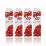 عصير التوت البري من كي دي دي، لتر واحد، مشروب فواكه منعش ولذيذ | نكهة التوت البري طبيعية 100٪ | مثالي لجميع الأعمار كرتون من 4 حبة - كي دي دي