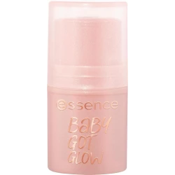 Essence Baby Got Glow Highlighter Stick Luminous Finish, Golden Aura, Rosy Glaze