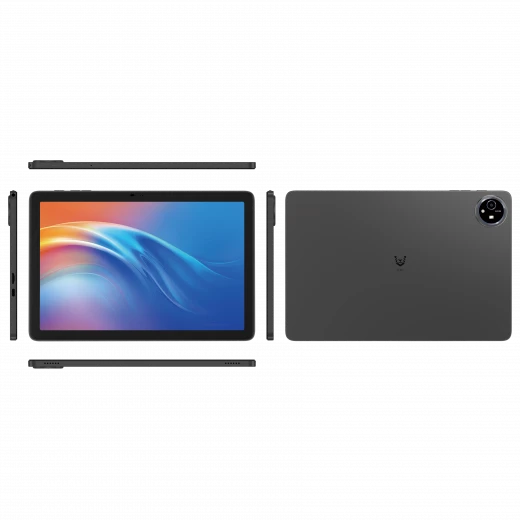 جهاز فيكوشا V M1 تابلت 10.1" أندرويد 15، 4GB + 4GB Ai رام 128GB روم | لوحة مفاتيح وغطاء حافظة فيكوشا، بطاقة تعليمية الماهر، اشتراك IPTV 3 أشهر، قسيمة 10 دنانير لون رمادي - فيكوشا - Image 2