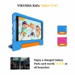 VIKUSHA Kids Android Tablet V N7: 8 Inch Educational Tablet with 64GB Storage & Dual Cameras for Kids - Vikusha