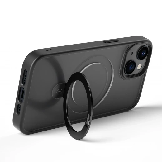 جراب ZMM-010 المغناطيسي لهاتف iPhone 14 Pro Max مع حامل مدمج باللون الأسود، حماية فائقة ضد الخدش وبصمات الأصابع، ملاءمة دقيقة، شاشة 6.7 بوصة من وي وو - وي وُو - Image 2