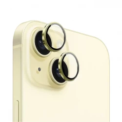 WiWU iPhone 15 Pro Lens Protector 3D Easy Install Tempered Glass Yellow 3 Pack