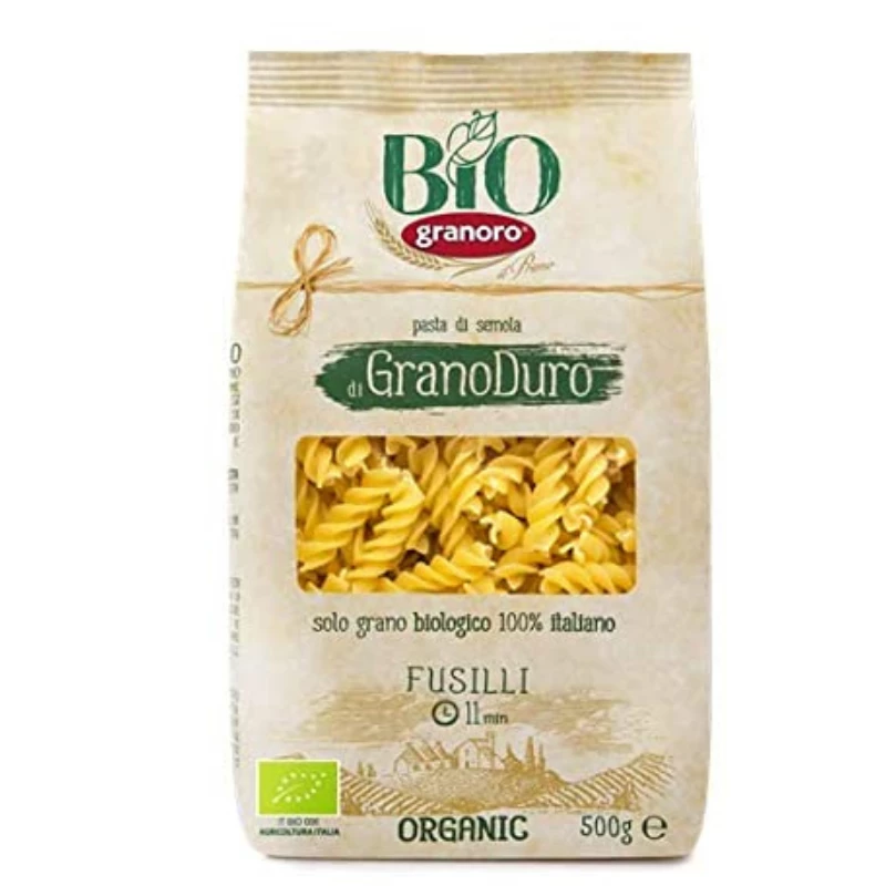 Granoro Fusilli 100B Pasta 500g Pack, Durum Wheat, Quick Cooking, Italian Made - Granoro
