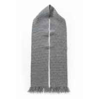 Gifted Yarns  Scarf, Black and Gray, Cozy & Stylish Winter Scarf for Men and Women, Soft, 100% Acrylic, 19x165 cm, Machine Washable
