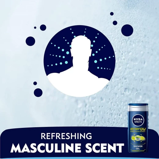 Nivea Men Energy Shower Gel 250ml, Refreshing Body Wash for Men - Nivea - Image 4