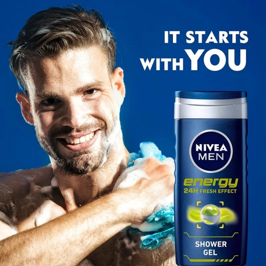 Nivea Men Energy Shower Gel 250ml, Refreshing Body Wash for Men - Nivea - Image 6