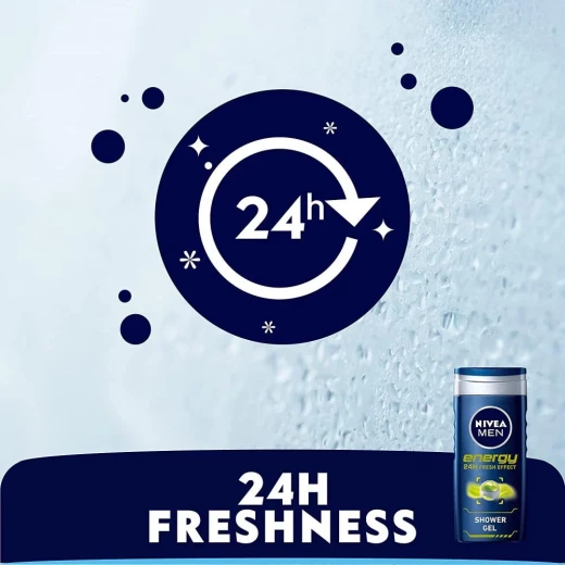 Nivea Men Energy Shower Gel 250ml, Refreshing Body Wash for Men - Nivea - Image 5