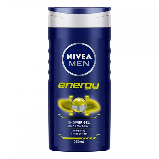 Nivea Men Energy Shower Gel 250ml, Refreshing Body Wash for Men Nivea Men Energy Shower Gel 250ml, Refreshing Body Wash for Men