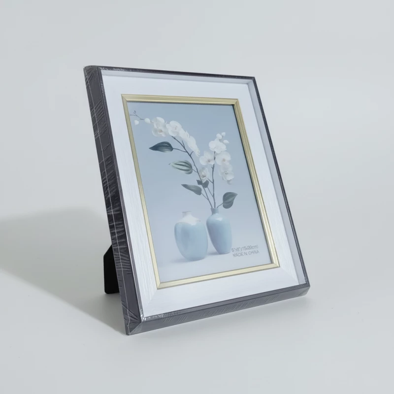 إطار صور بتصميم متدرج باللون البني، مقاس 15 × 20 سم، أنيق مع خيار الطباعة، مثالي للمنزل أو المكتب أو كهدية