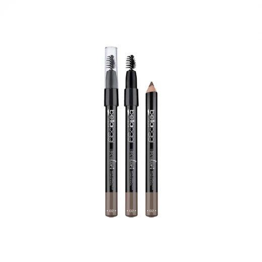 Bellaoggi Dark Brown Eyebrow Liner Pencil with Spoolie for Natural Brows Long Lasting Makeup - Bellaoggi - Image 2