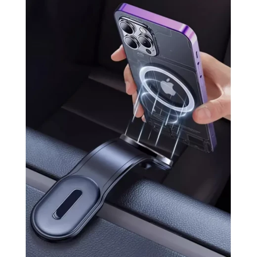 Shake Shack Universal Handheld Mobile Phone Holder, Black Car Mount for Secure & Adjustable Device Grip - Image 5