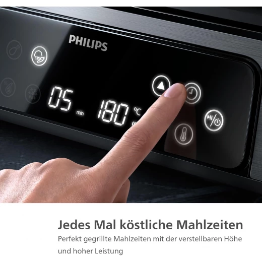 Philips HD6307/70 Contact Grill Temperature Sensor and 8 Preset Functions Grill with Large Grill Surface Digital Temperature Control 60°C - 220°C Easy to Clean - Philips - Image 2