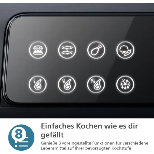 Philips HD6307/70 Contact Grill Temperature Sensor and 8 Preset Functions Grill with Large Grill Surface Digital Temperature Control 60°C - 220°C Easy to Clean - Philips - Image 7