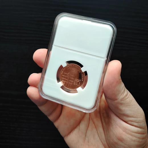 Lafita Tithkar Qirsh (Piastre) Clear Holder Display Slab – Authentic Jordanian Commemorative Coin | Collector’s Keepsake & Cultural Gift - Lafita - Image 2