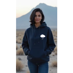 هودي كحلي، صغير، تصميم كركي، إلهام ثقافي وفني، مريح، أنيق، مناسب للارتداء اليومي للجنسين من ديزاينلس