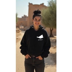 Designless Hoodie Black Small, Mafraqawi Design, Cultural & Artistic Inspiration, Comfortable, Stylish Everyday Wear Unisex