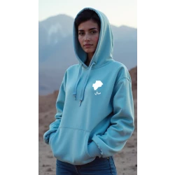 Designless Hoodie Blue, Maani, Small Cultural & Artistic Inspiration, Comfortable, Stylish Everyday Wear Unisex
