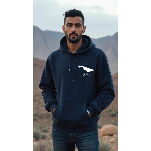 هودي كحلي، متوسط، تصميم زرقاوي، إلهام ثقافي وفني، مريح، أنيق، مناسب للارتداء اليومي للجنسين من ديزاينلس هودي كحلي، متوسط، تصميم زرقاوي، إلهام ثقافي وفني، مريح، أنيق، مناسب للارتداء اليومي للجنسين من ديزاينلس