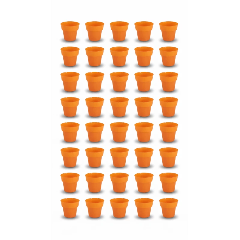 RZ Crystal Orange Plastic Cups 7 oz, Stylish Party & Gathering Cups 25 + 25 pcs Offer - RZ Products
