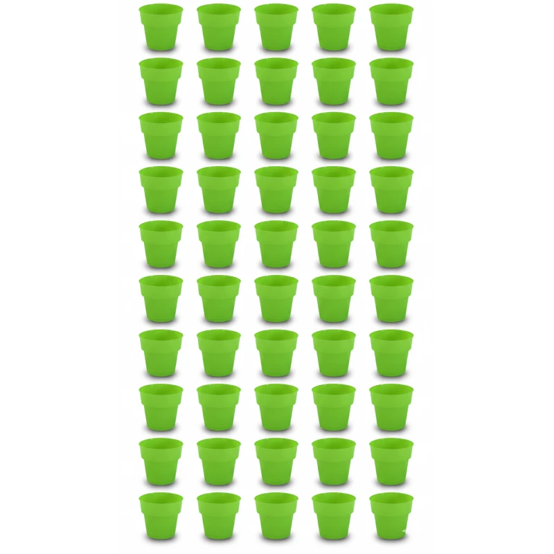 RZ Crystal Green Plastic Cups 7 oz, Stylish Party & Gathering Cups 25 + 25 pcs Offer - RZ Products