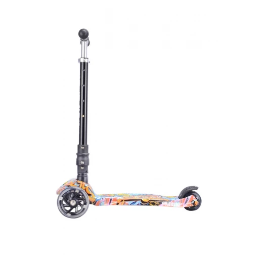 BOLD CUBE Big 3 Wheel Scooter Street Graffiti Design, Foldable, LED Lights, for Kids 5-10 Years - Bold cube - Image 2