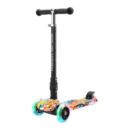BOLD CUBE Big 3 Wheel Scooter Street Graffiti Design, Foldable, LED Lights, for Kids 5-10 Years BOLD CUBE Big 3 Wheel Scooter Street Graffiti Design, Foldable, LED Lights, for Kids 5-10 Years