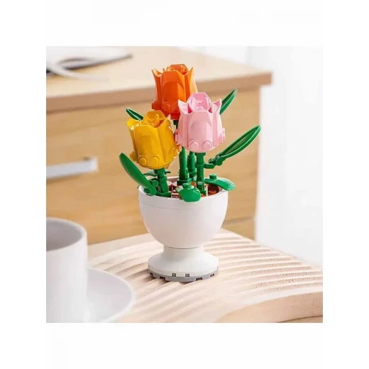 Sluban Potted Plants Garden Building Blocks Set M38-B1077, 515 Pieces, Flowers and Plants - Sluban - Image 3