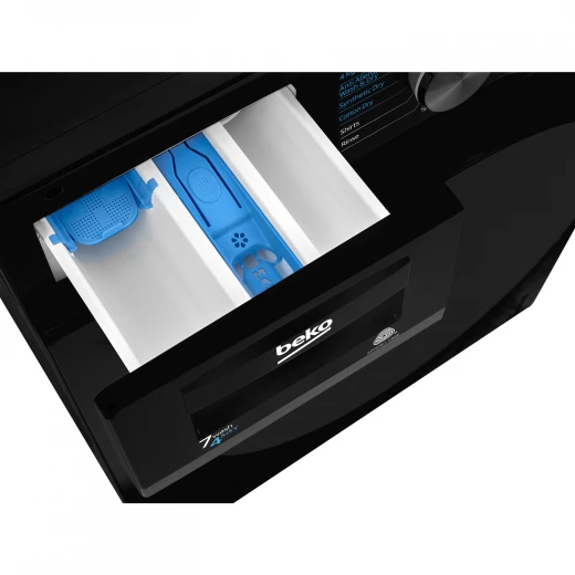 Beko 7kg Wash 4kg Dry Washer Dryer Black Freestanding Quiet 1200rpm BM3WFT412400BS - Beko - Image 3