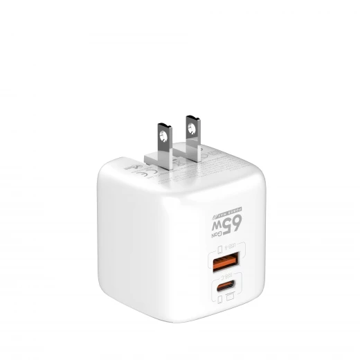 LDNIO 65W USB-C Wall Charger with Foldable Plug, Dual Ports, Fast Charging, White Q2617 - LDNIO - Image 5