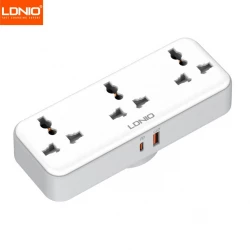 شريط طاقة LDNIO SC3317 محمول 3 منافذ تيار متردد 2 منفذ USB شحن سريع 30 واط