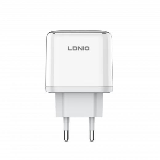 شاحن حائط LDNIO Q1415 USB-C بقوة 45 واط، محول شحن سريع لأجهزة iPhone و iPad وهواتف Android شاحن حائط LDNIO Q1415 USB-C بقوة 45 واط، محول شحن سريع لأجهزة iPhone و iPad وهواتف Android