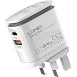شاحن LDNIO A2423C سريع 25 واط PD و QC 3.0 مع مصباح ليلي قابس المملكة المتحدة - إل دي إن آي أو