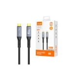 كابل شحن سريع LDNIO TC-11c USB-C إلى USB-C بقوة 240 واط، بطول 1 متر، أسود - إل دي إن آي أو
